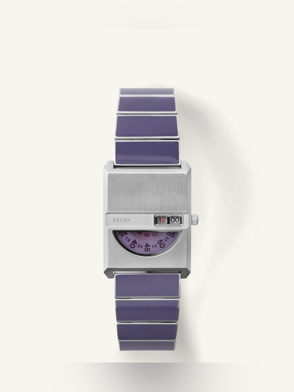 Breda Pulse Tandem Stainless Steel Bracelet Watch, 26mm purple New with Box - Picture 3 of 11